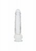 Realistyczne żelowe dildo penis na przyssawce transparentny 25,4 cm